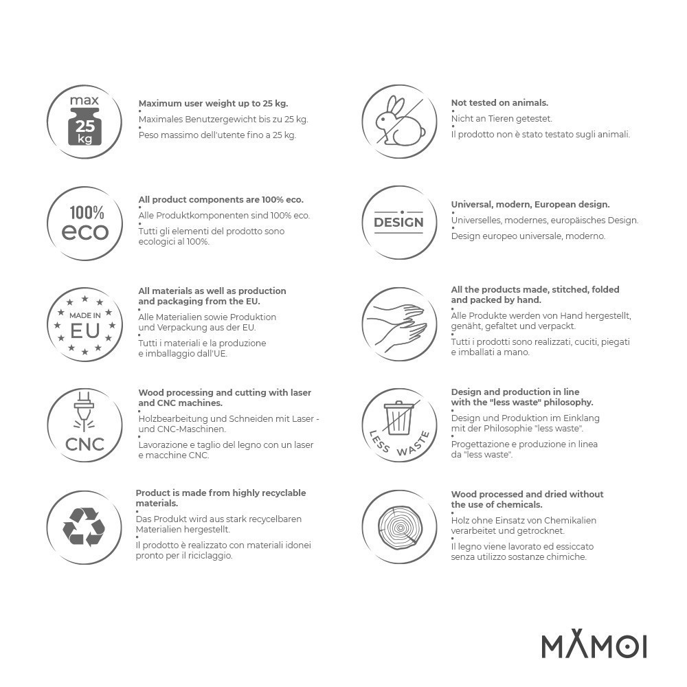 MAMOI® Cocon hamac, Cocon Suspendu pour Enfants avec poignées en Tissu