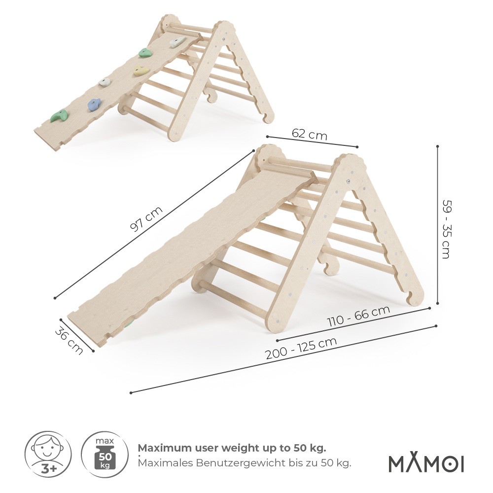 Toddler indoor cheap wooden climbing frame