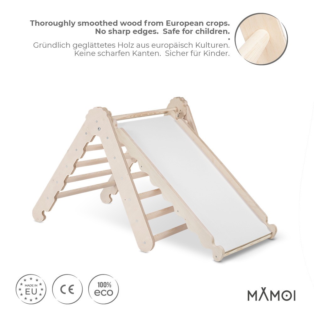 MAMOI® Indoor Climbing Triangle for Kids, Baby Climbing Frame, Wooden  Toddler Gym for Children Outside and Outdoor, Frames Montessori Toys 