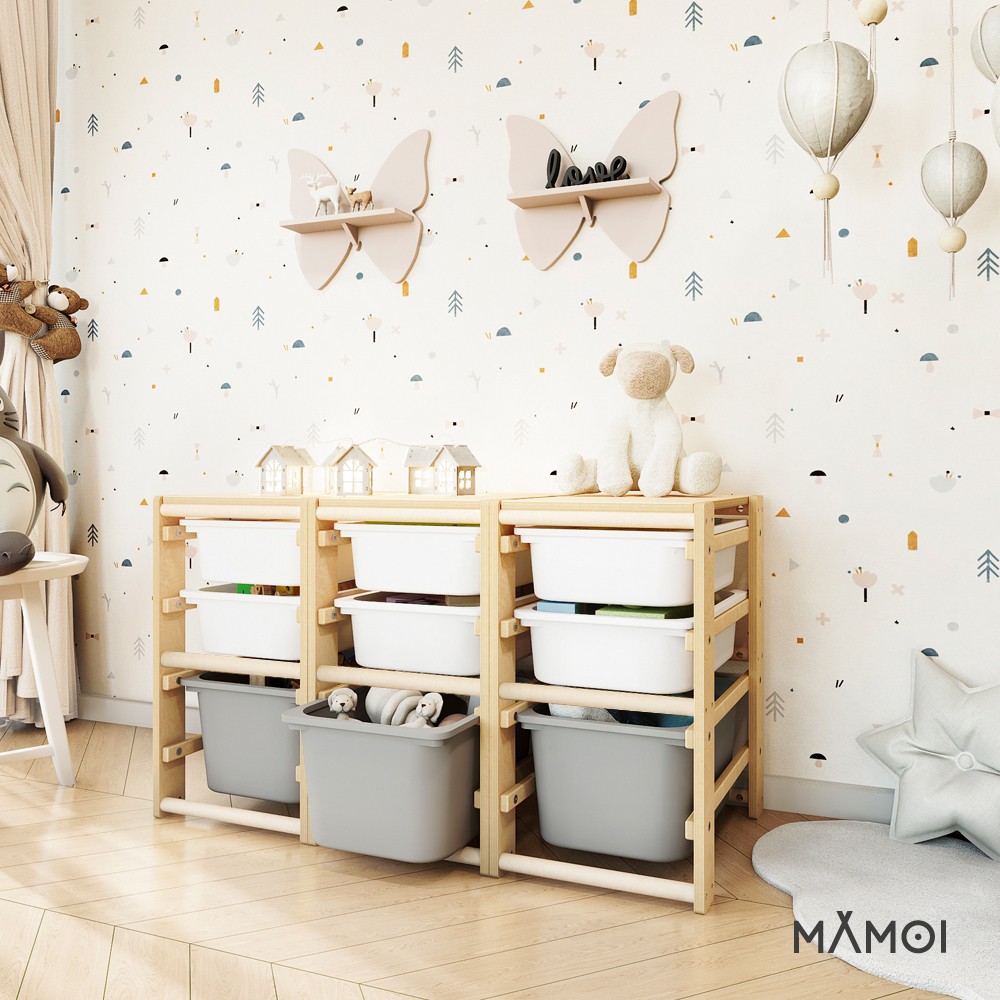 MAMOI® Étagère rangement jouet enfant, Etagere meubles de chambre denfant,  Etageres meuble e bibliotheque avec boîtes - Mamoi.me