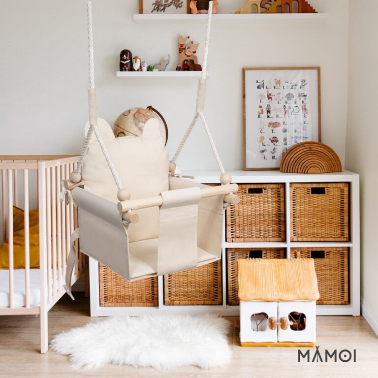 MAMOI® Babyschaukel, Baby schaukel Indoor Outdoor, Kinderschaukel aus