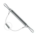 MAMOI® Babywiege Feder mit Stahl Sicherungsseil Federwiege 16,5kg Schaukel zum Schlafen | Natürliche Seil mit Karabiner | 100% ECO | Made in EU