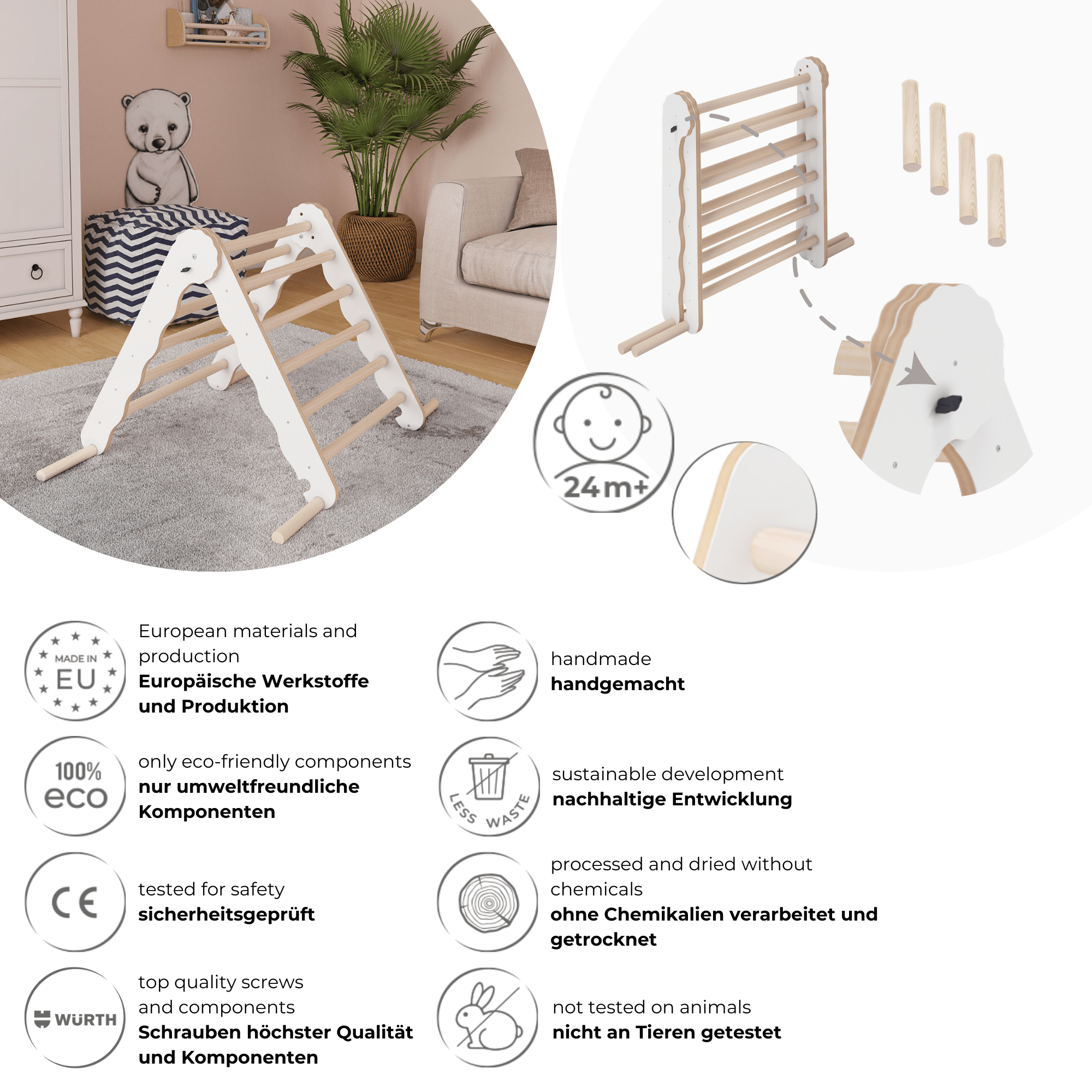 MAMOI® Solo Mur d'escalade d'intérieur pour Enfants, Mur Escalade Enfant  Interieur