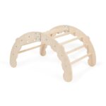 MAMOI® Kletterbogen, Kletterdreieck, Baby klettern, Regenbogenwippe aus holz, Holzbogen für Kinder, Spielplatz, Klettergerüst indoor ab 1 jahr 2/3 jahre, Montessori