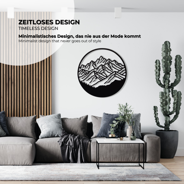 Decorazione da parete 3D nera, pannello in HDF, accento moderno per soggiorno ufficio camera da letto, stile minimalista, elemento di design per interni, idea regalo, 100% ECO, prodotto nell'UE