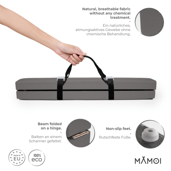 MAMOI® Schwebebalken für zuhause, Balancierbalken für kinder, Balken turnen klappbar, Turngeräte indoor, Balancieren und Turnbalken, Gymnastic bar