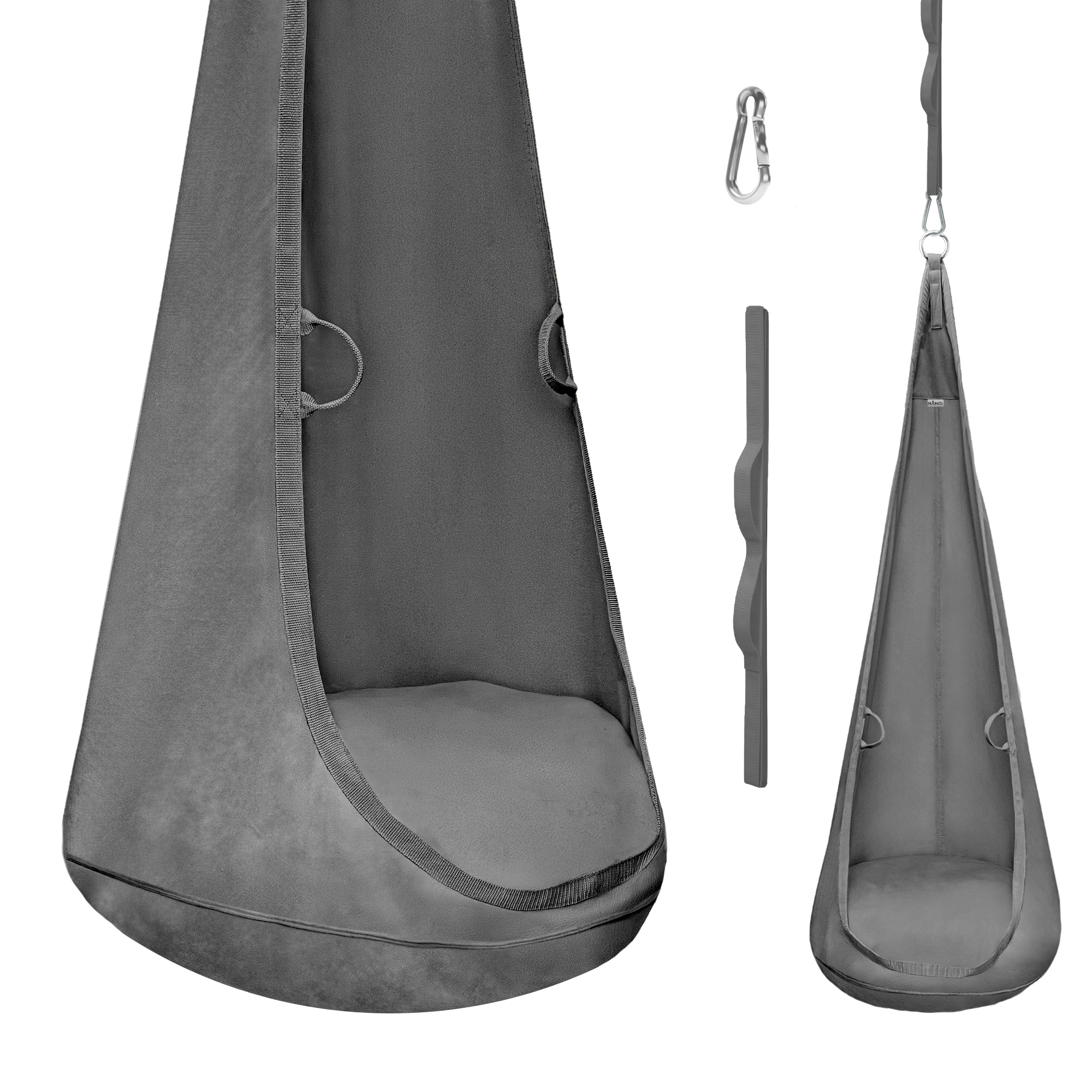MAMOI® Cocon suspendu en velours avec coussin