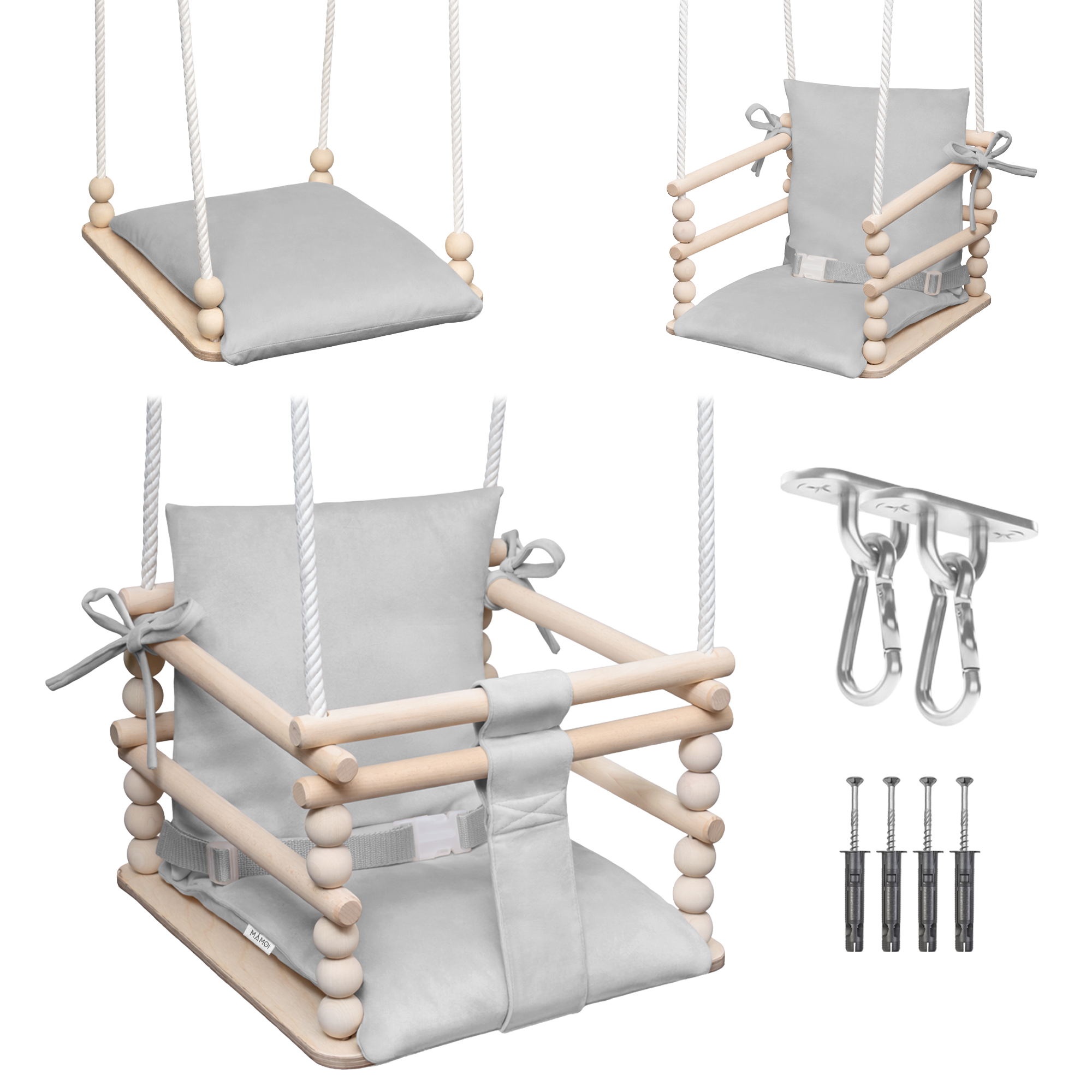 MAMOI® 3-in-1 Children’s Swing – set with mounting elements