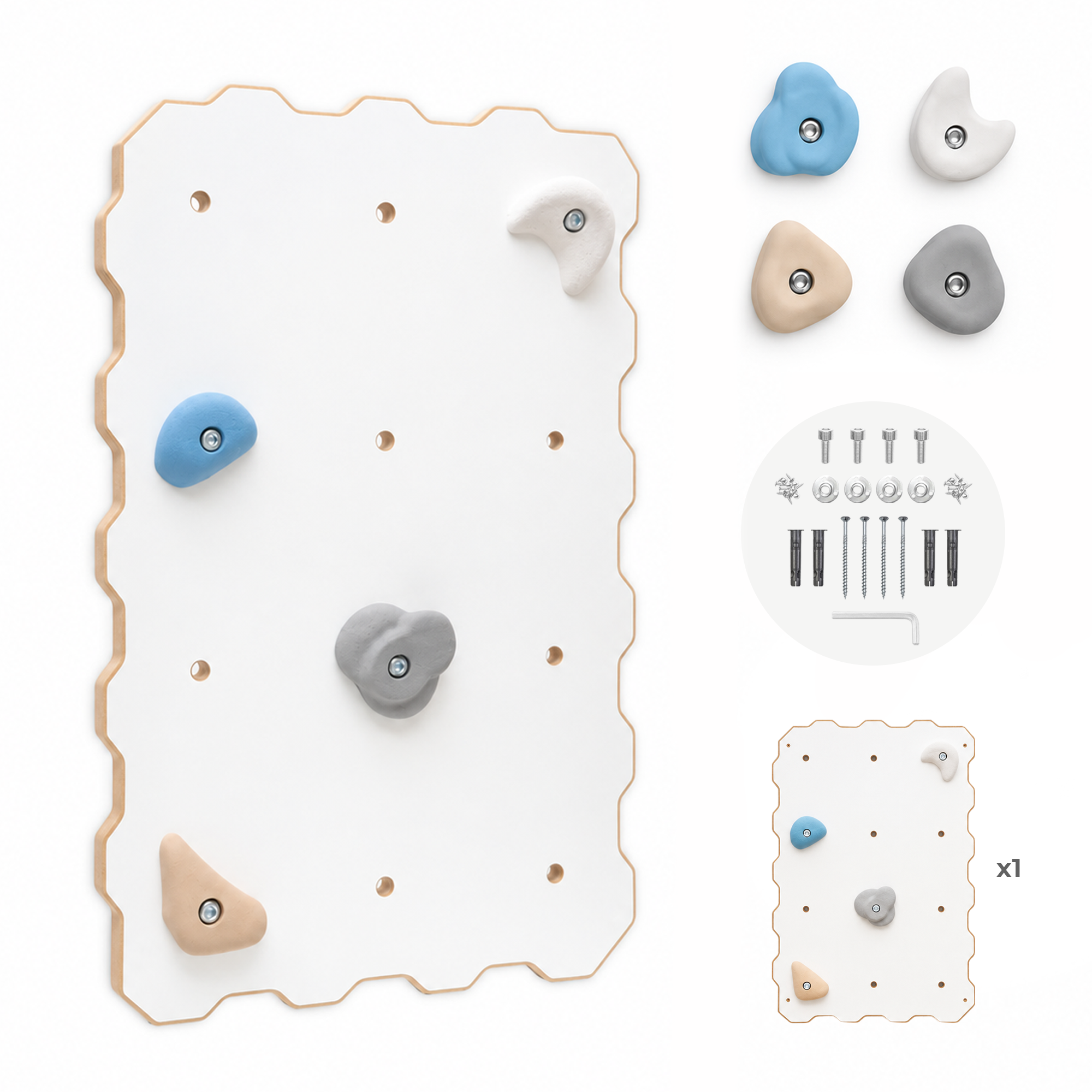 MAMOI® Parete da arrampicata per bambini – set con prese da arrampicata