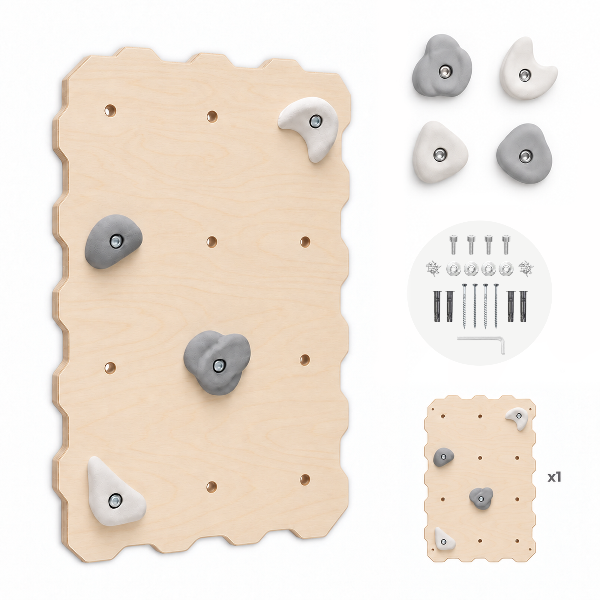 MAMOI® Climbing wall for children – set with climbing holds