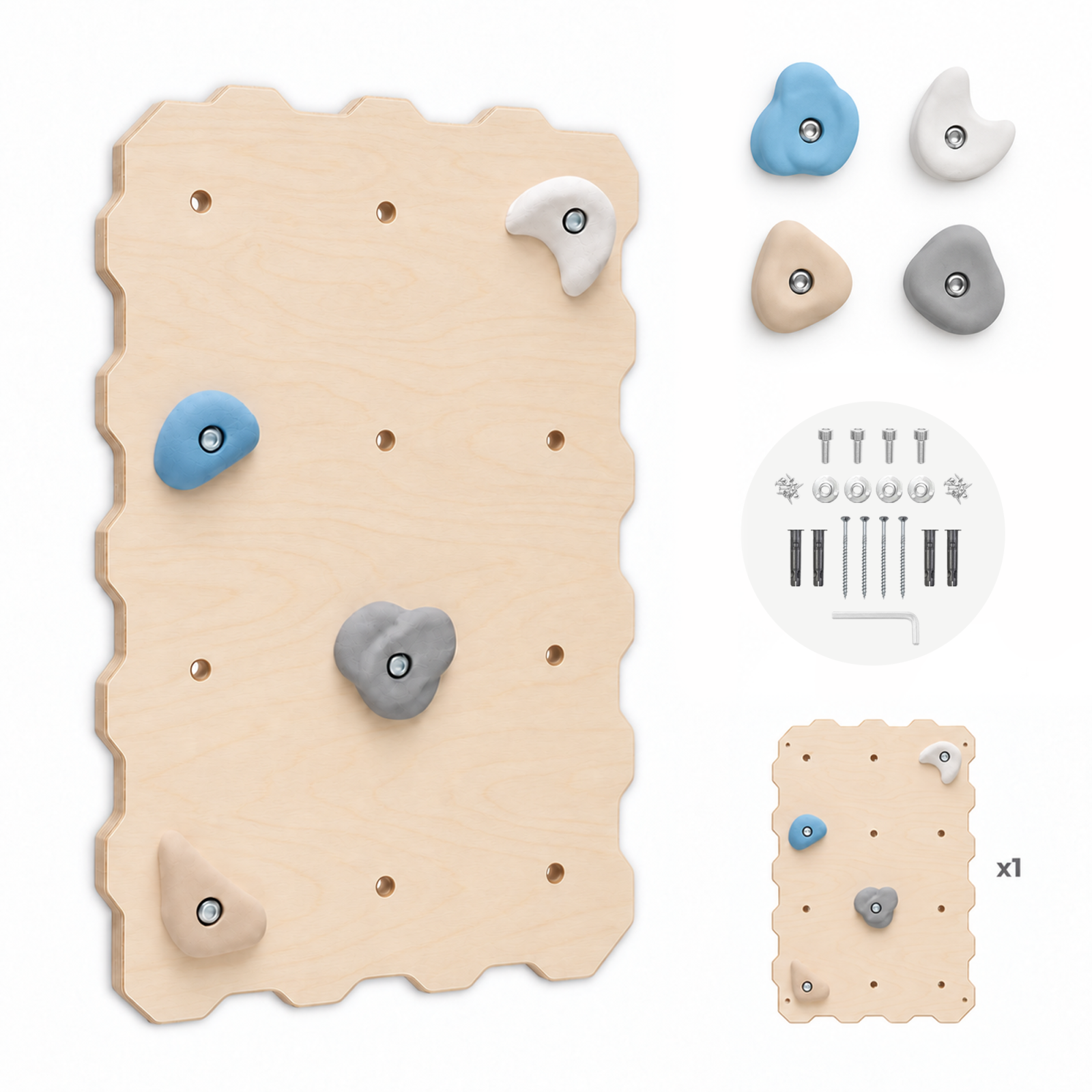 MAMOI® Kletterwand für Kinder – Set mit Klettergriffen