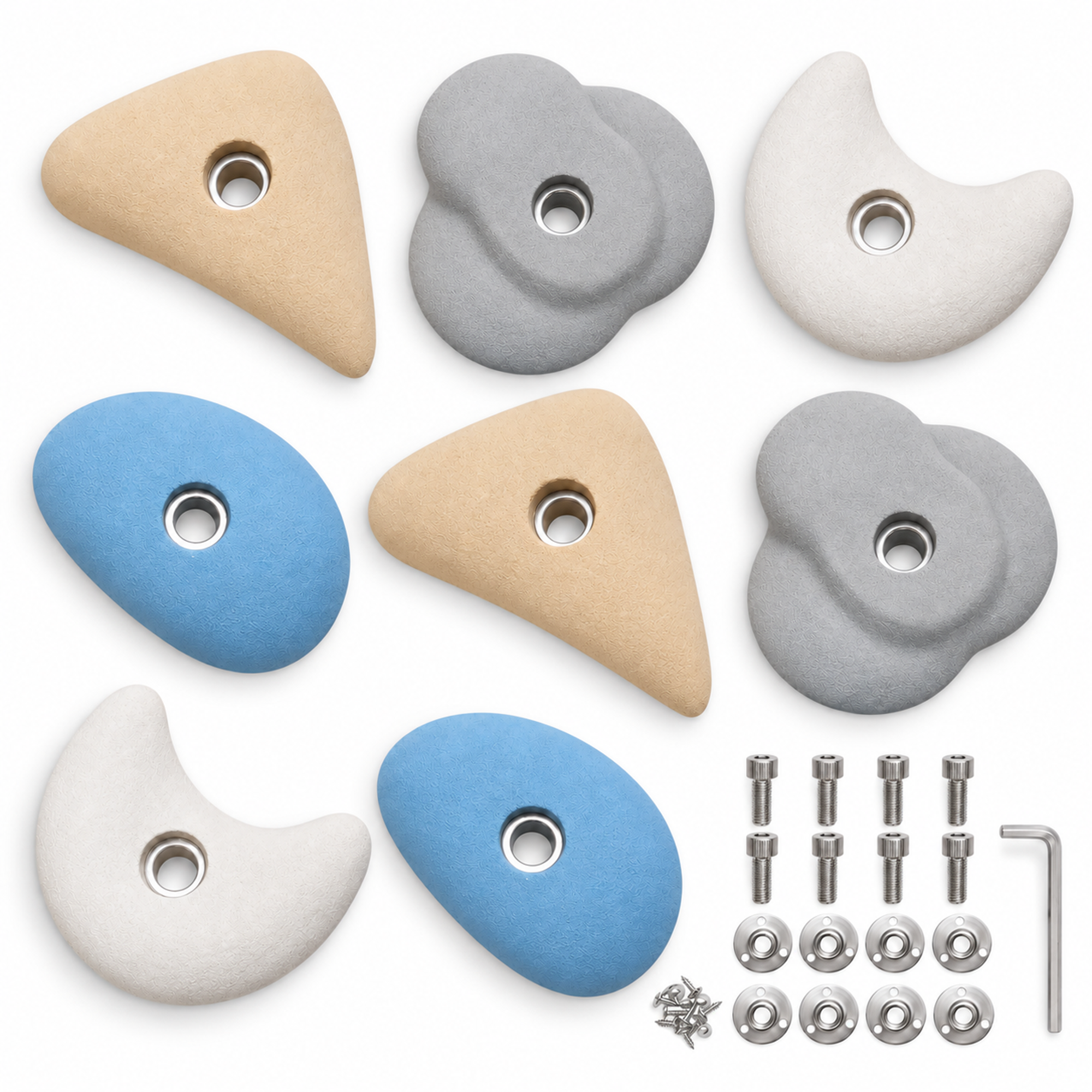 MAMOI® Climbing Holds – Set of Climbing Rocks for Climbing Wall with Mounting Hardware