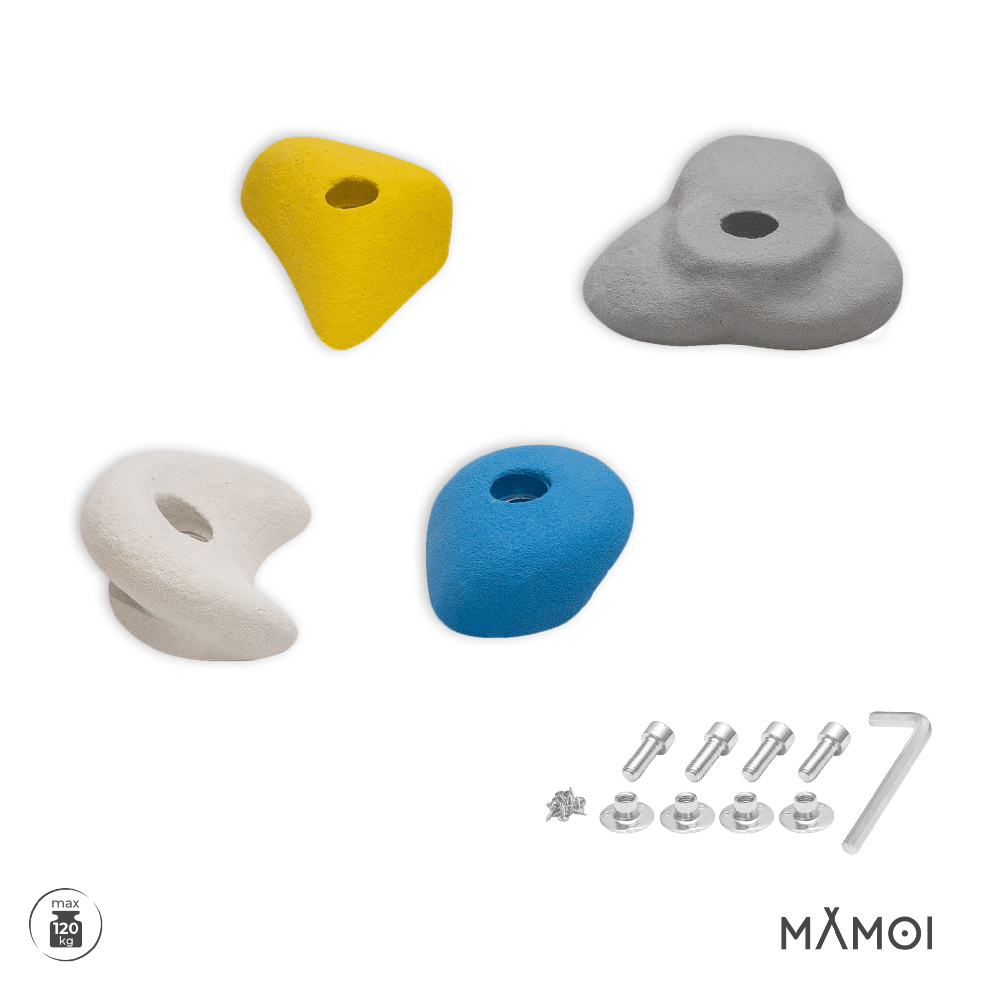 MAMOI® Parete da Arrampicata per Bambini da Interno – Pannelli in Legno con Prese, Struttura per Arrampicata per Cameretta, Kit di Montaggio Incluso