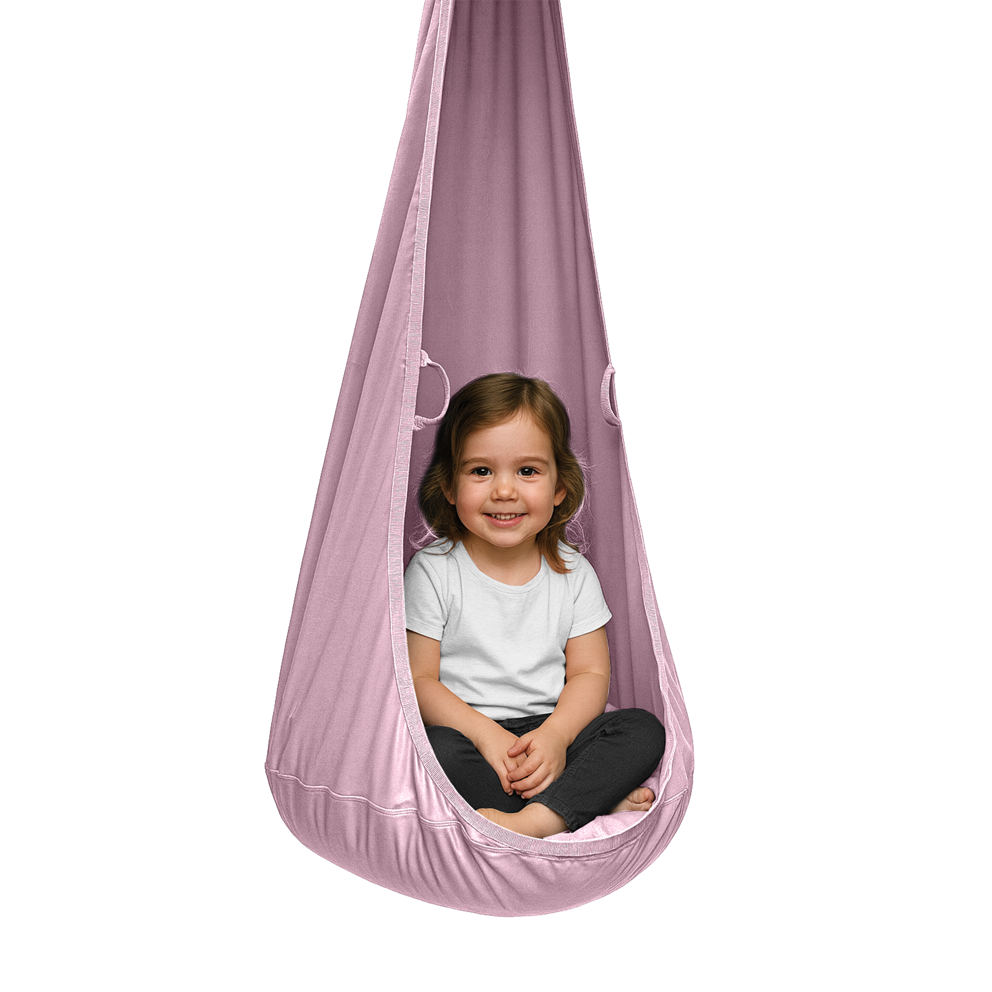 MAMOI® Hanging Cocoon made of Velvet Fabric with Cushion