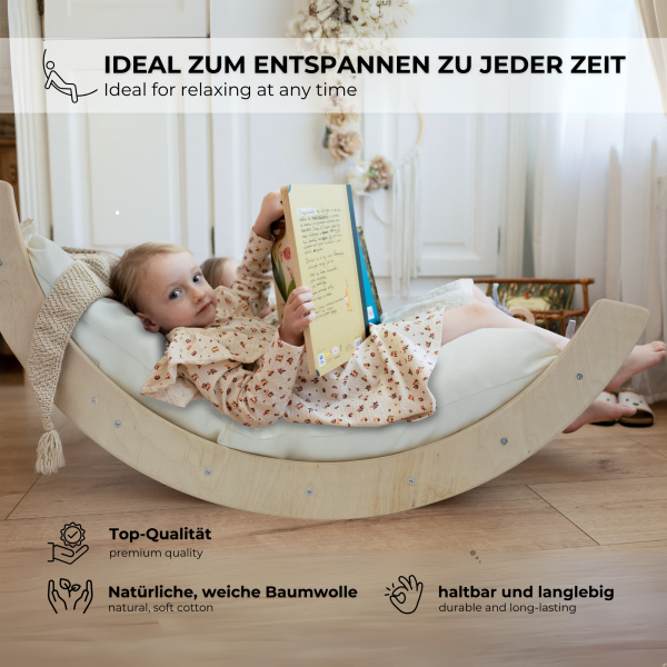MAMOI® Kissen für Kletterbogen für Kinder, Matte für Kletterdreieck und Baby Klettern, Spielplatz und Klettergerüst Indoor ab 1/2/3 Jahre