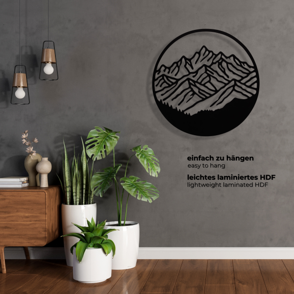 Decorazione da parete 3D nera, pannello in HDF, accento moderno per soggiorno ufficio camera da letto, stile minimalista, elemento di design per interni, idea regalo, 100% ECO, prodotto nell'UE