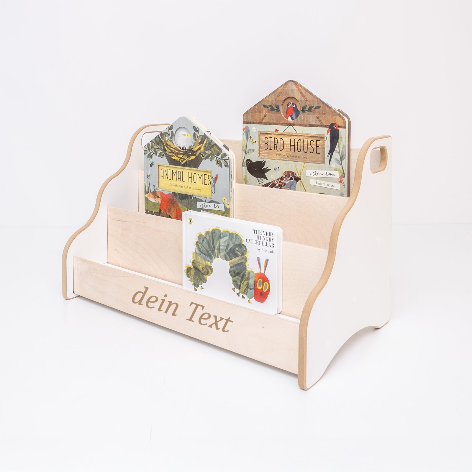 MAMOI® Personalizzato Libreria verticale per bambini, Personalizzata Porta libri in legno naturale, Scaffale librerie bambino, Mobile bambini montessoriana design moderno scandinavo