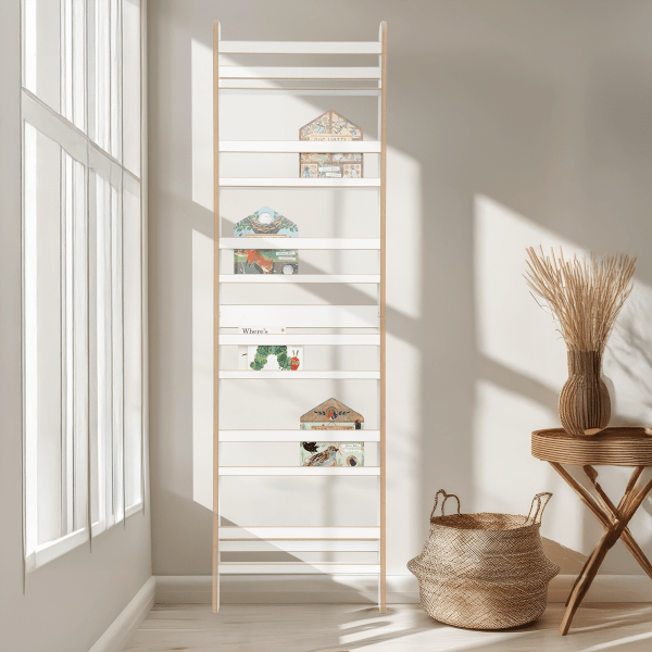 MAMOI® Book shelf for kids, Bookcase for childrens room, Small bookshelf for toddler, Child bookcases and shelves, Wall stand storage and furniture for bedroom