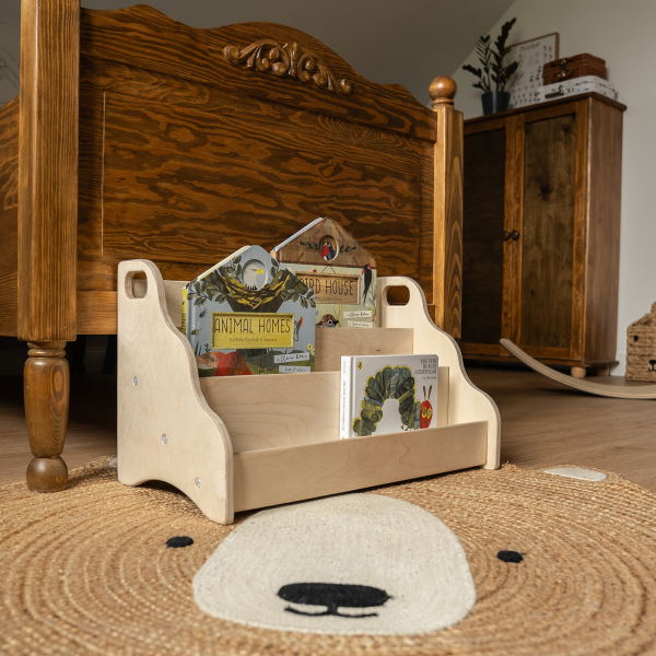 MAMOI® Personalizzato Libreria verticale per bambini, Personalizzata Porta libri in legno naturale, Scaffale librerie bambino, Mobile bambini montessoriana design moderno scandinavo