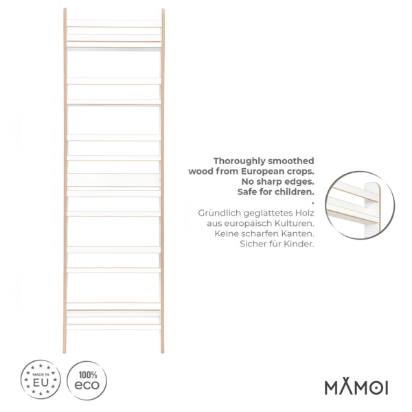 MAMOI® Book shelf for kids, Bookcase for childrens room, Small bookshelf for toddler, Child bookcases and shelves, Wall stand storage and furniture for bedroom