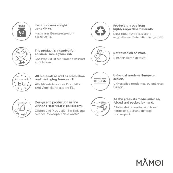 MAMOI® Hängesessel für kinder, Schaukel für kinderzimmer, Hängehöhle, Hängeschaukel, Sensory swing, Schaukeltuch indoor, Hängesack, Tuchschaukel, Babyschaukel, Hängetuch