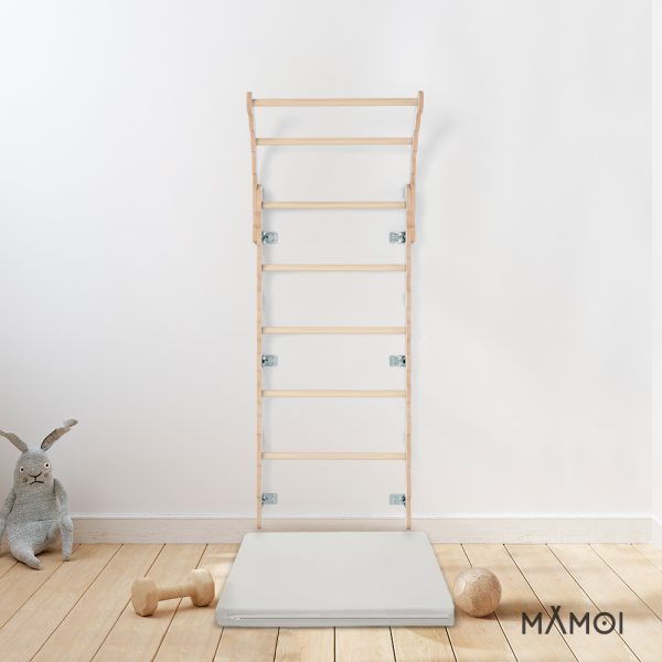 MAMOI® Baby gymnastics and play mat light grey, Floor matt for baby gym, Activity soft playmats for toddlers and kids, Toddler playmat, Play mats from birth -6 months