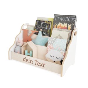 MAMOI® Personalizzato Libreria verticale per bambini, Personalizzata Porta libri in legno naturale, Scaffale librerie bambino, Mobile bambini montessoriana design moderno scandinavo