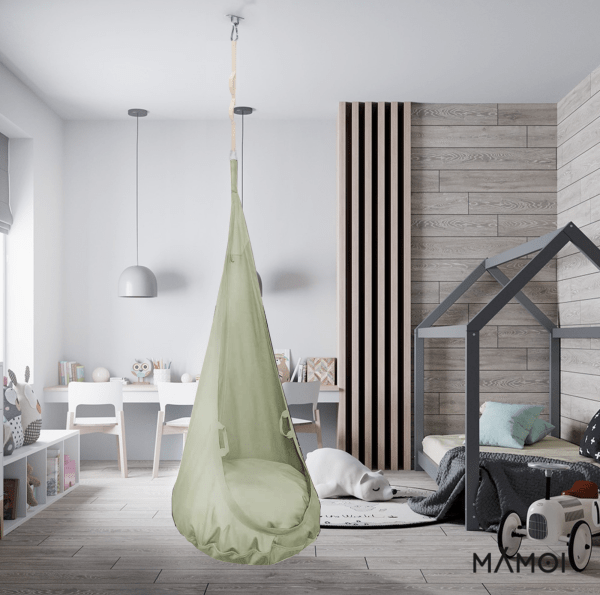 MAMOI® Altalena neonato per bambini, Altalene sedia a dondolo sospesa per neonati, Amaca cuscino da appendere da casa interno, Sensory swing