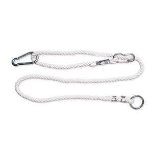 MAMOI® Adjustable swing rope 85-140 cm | 1 x swing rope extension with metal swing snap hook | Natural cotton rope with clip hook | 100% ECO | Made in EU