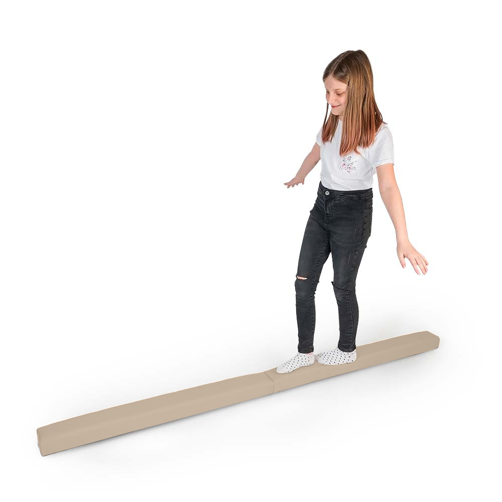 MAMOI® Poutre de gymnastique pliable en similicuir 200 cm, poutre antidérapante pour enfants et adultes, surface douce, pour usage à domicile, design pliable, capacité 180 kg