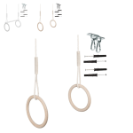 MAMOI® Anneaux gymnastique, Anneau balancoire en bois, Trapèze cirque, Balançoire trapeze pour bebe, Barre de gymnastique et accessoire de gym pour bébé
