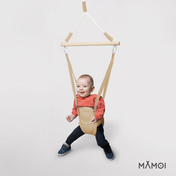 MAMOI® Altalena per bambini da porta, Dondolo neonati da interno, Saltarello neonato da casa, Altalene salterello di cotone, Jolly jumper baby a partire da 6 mesi