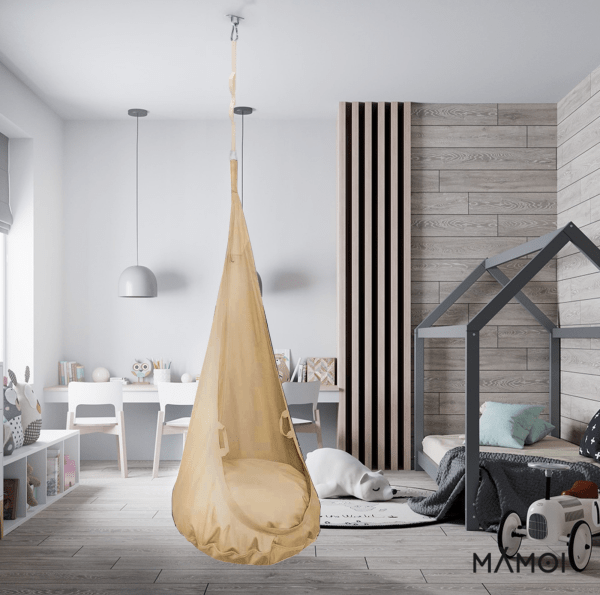 MAMOI® Altalena neonato per bambini, Altalene sedia a dondolo sospesa per neonati, Amaca cuscino da appendere da casa interno, Sensory swing