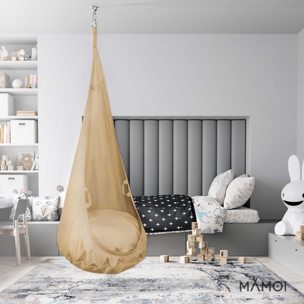 MAMOI® Swing hanging chair, Indoor hammock, Sensory swing seat for bedroom for kids, Child door swinging nest for autism, Garden egg swings for children
