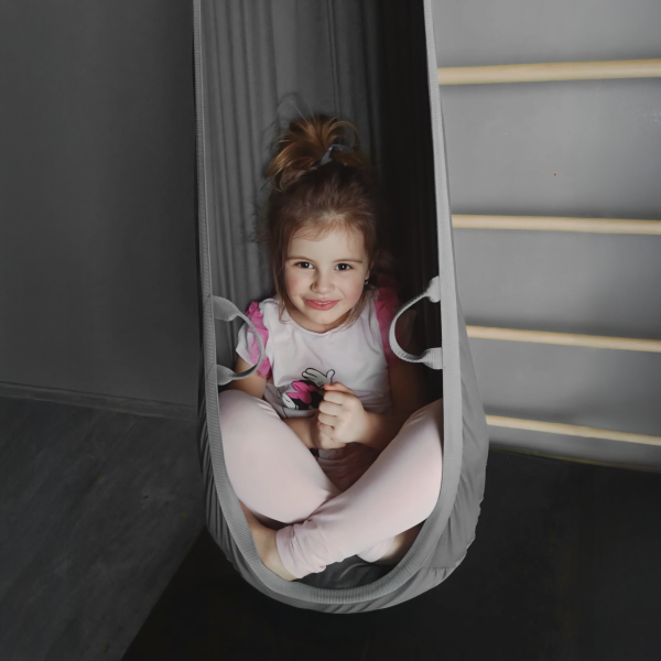 MAMOI® Hängesessel für kinder, Schaukel für kinderzimmer, Hängehöhle, Hängeschaukel, Sensory swing, Schaukeltuch indoor, Hängesack, Tuchschaukel, Babyschaukel, Hängetuch