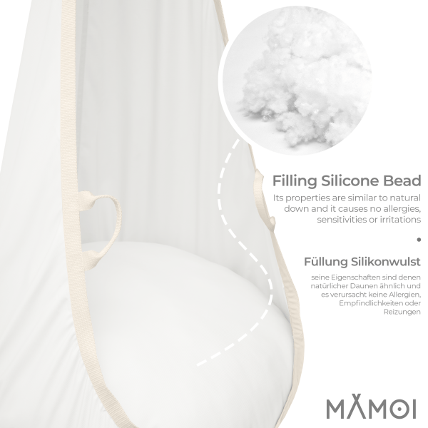 MAMOI® Altalena neonato per bambini, Altalene sedia a dondolo sospesa per neonati, Amaca cuscino da appendere da casa interno, Sensory swing
