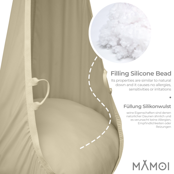 MAMOI® Swing hanging chair, Indoor hammock, Sensory swing seat for bedroom for kids, Child door swinging nest for autism, Garden egg swings for children