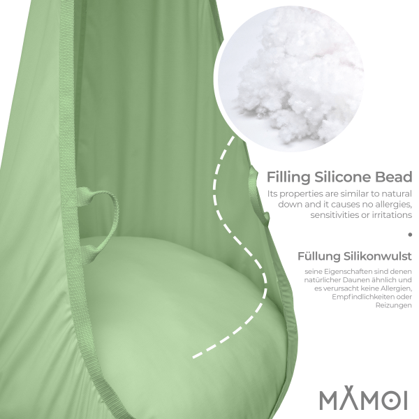MAMOI® Altalena neonato per bambini, Altalene sedia a dondolo sospesa per neonati, Amaca cuscino da appendere da casa interno, Sensory swing