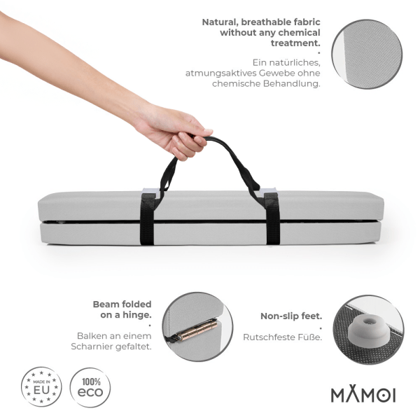 MAMOI® Schwebebalken für zuhause, Balancierbalken für kinder, Balken turnen klappbar, Turngeräte indoor, Balancieren und Turnbalken, Gymnastic bar