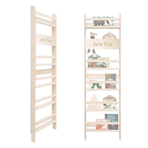 MAMOI® Kinderregal, Bücherregal für Kinderzimmer, Wandregal für Kinder, Bücherbank aus Holzschichtholz, Montessori-Kindermöbel