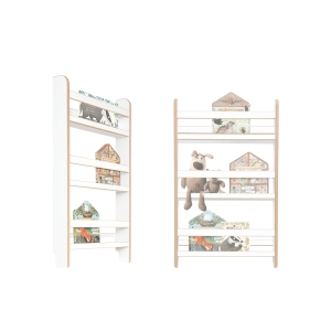 MAMOI® Kinderbücherregal aus Holz – Bücherkiste, Kinderbücherregal, Bücherregal für Kinderzimmer, Bücherbank, Wandregal, Montessori Kindermöbel, Kinderregal und Book Shelf für kleine Kinder.