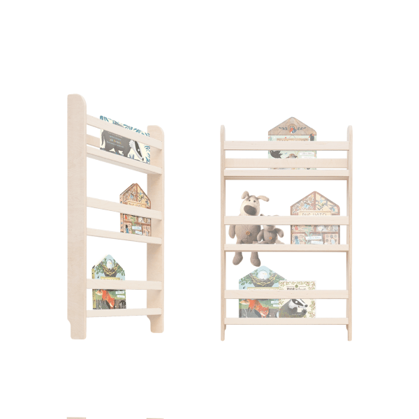MAMOI® Kinderbücherregal aus Holz – Bücherkiste, Kinderbücherregal, Bücherregal für Kinderzimmer, Bücherbank, Wandregal, Montessori Kindermöbel, Kinderregal und Book Shelf für kleine Kinder.