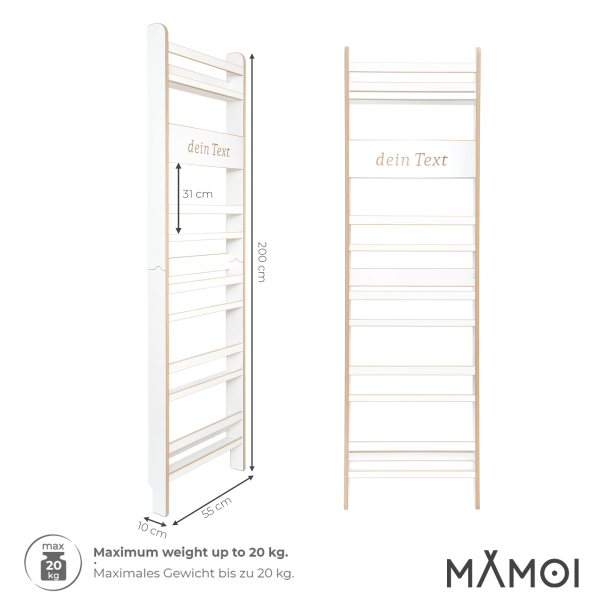 MAMOI® Kinderregal, Bücherregal für Kinderzimmer, Wandregal für Kinder, Bücherbank aus Holzwerkstoffplatte, Montessori-Kindermöbel