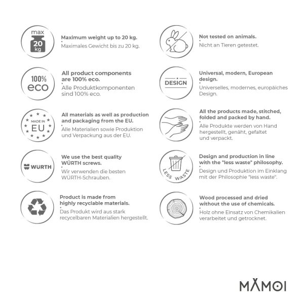 MAMOI® Kinderregal, Bücherregal für Kinderzimmer, Wandregal für Kinder, Bücherbank aus Holzschichtholz, Montessori-Kindermöbel