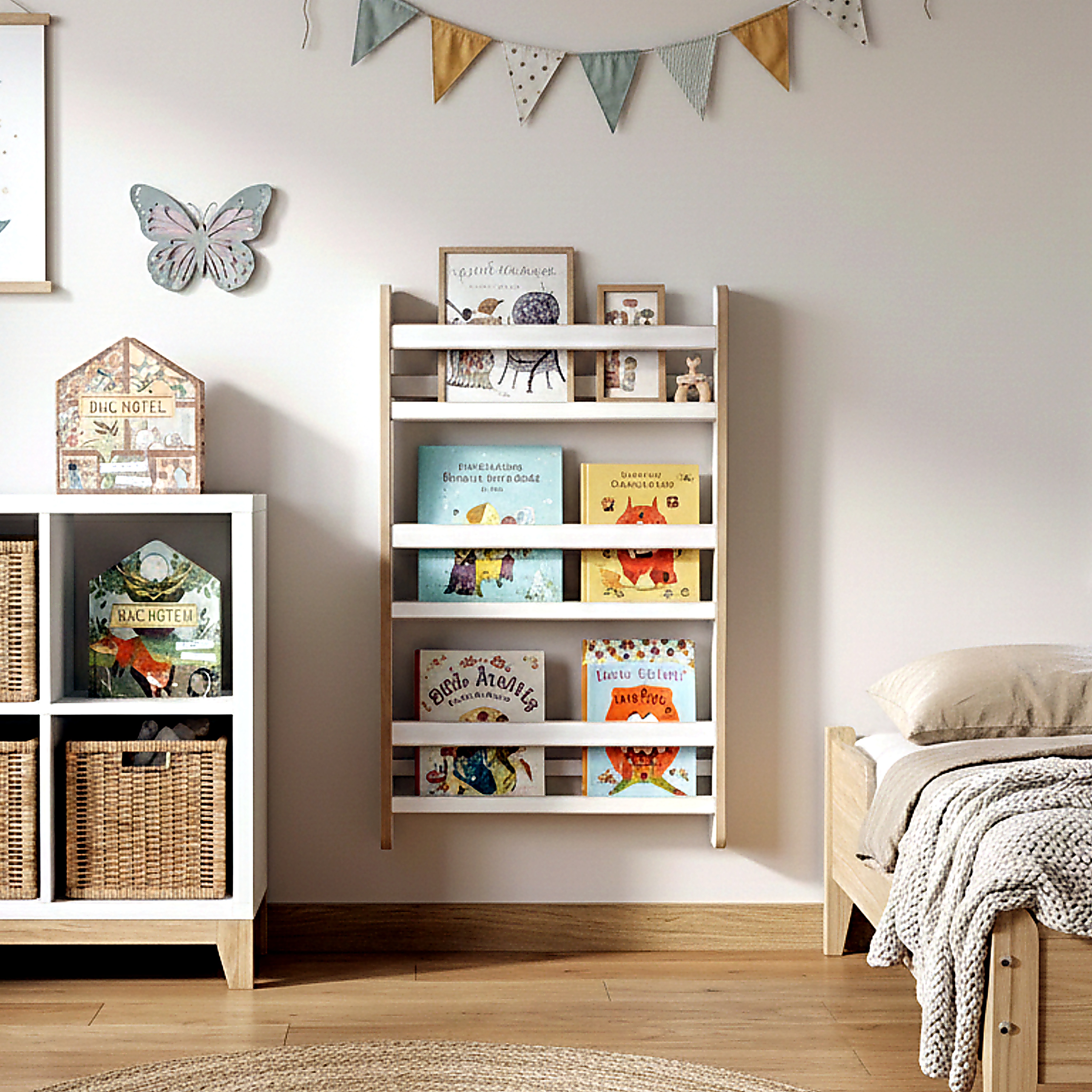 MAMOI® Półka ścienna na książki dla dzieci 100 cm - biblioteczka dziecięca Montessori