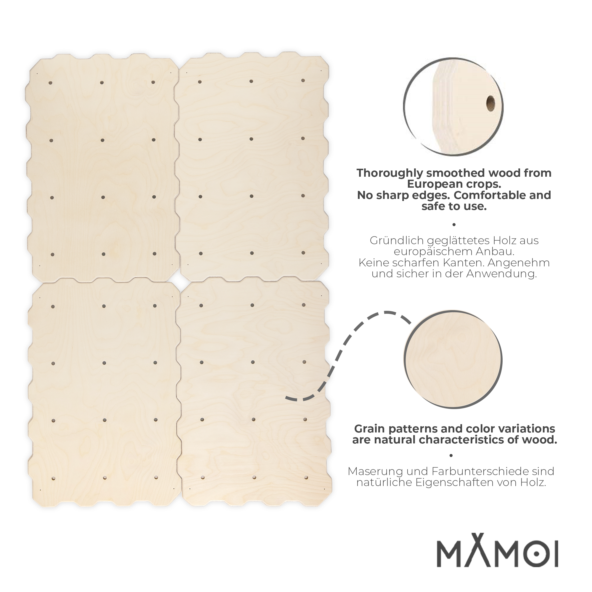 MAMOI® Climbing wall for kids, Wooden frame for toddlers, Play equipment with rock holds for toddler, Indoor baby and childrens frames montessori from age 3 years old