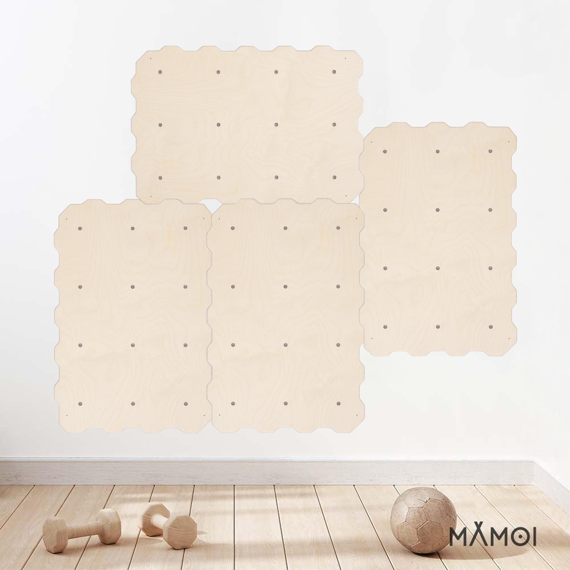 MAMOI® Climbing wall for kids, Wooden frame for toddlers, Play equipment with rock holds for toddler, Indoor baby and childrens frames montessori from age 3 years old