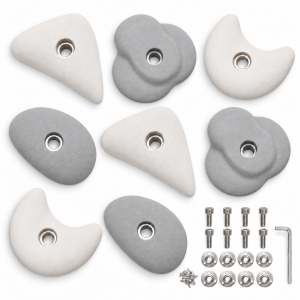 MAMOI® Climbing Holds – Set of Climbing Rocks for Climbing Wall with Mounting Hardware