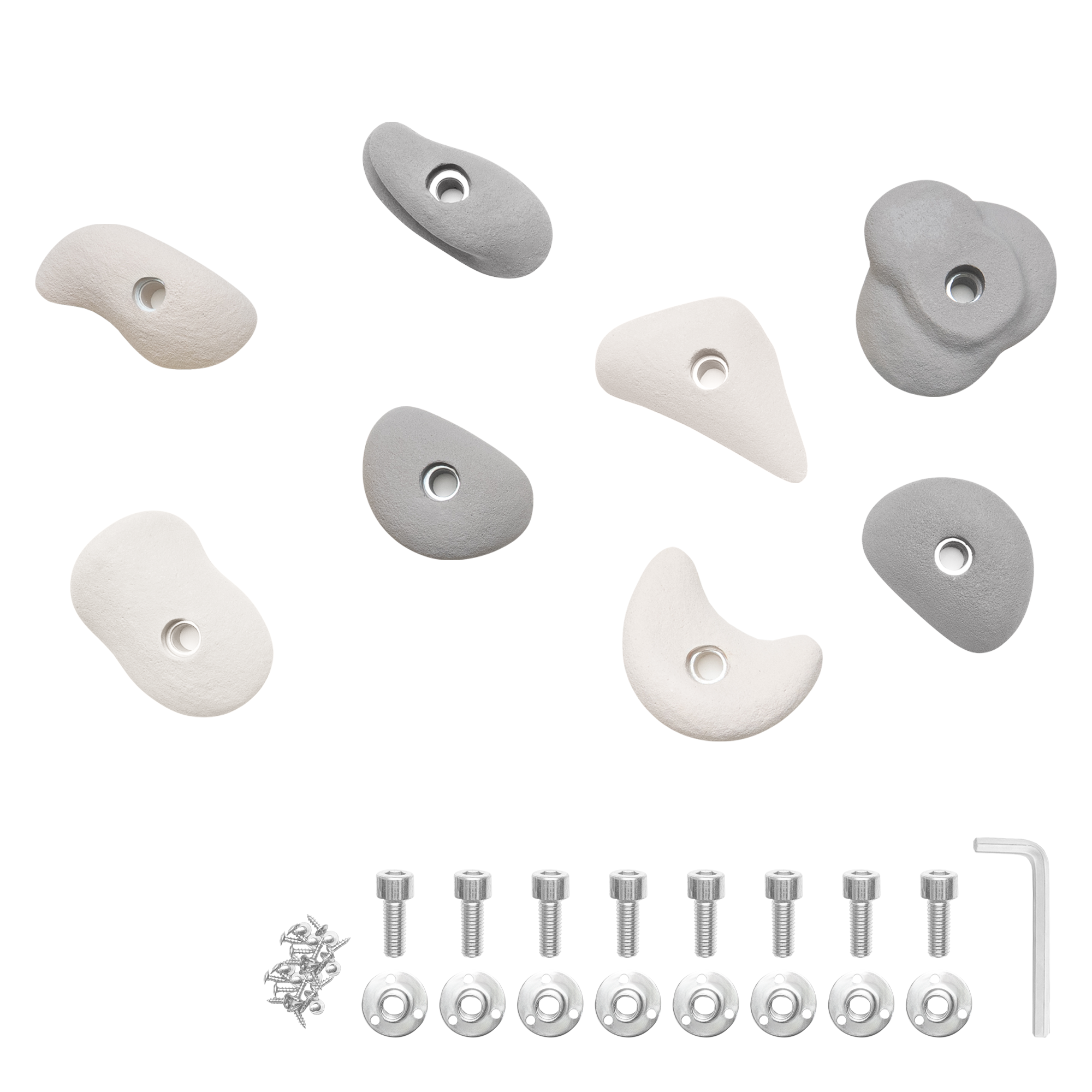 MAMOI® Uchwyty do wspinaczki | Zestaw uchwytów do wspinaczki | Kamienie do wspinaczki na ścianę | Uchwyty do wspinaczki dla dzieci | Uchwyty do ścianki boulderowej | Zestaw obejmujący materiały montażowe