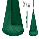 MAMOI® Cocoon suspendu en tissu velvet avec coussin et crochet